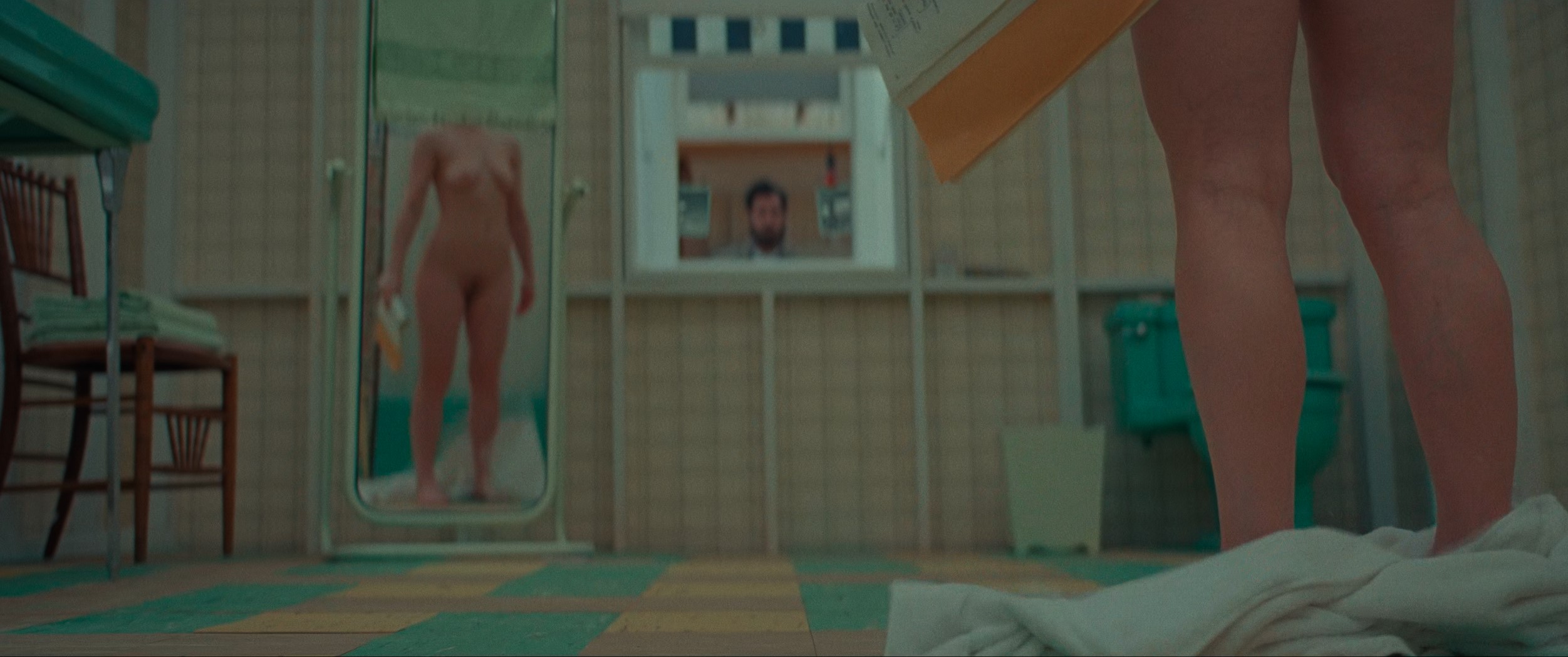 Scarlett Johansson posing nude in Wes Anderson's Asteroid City