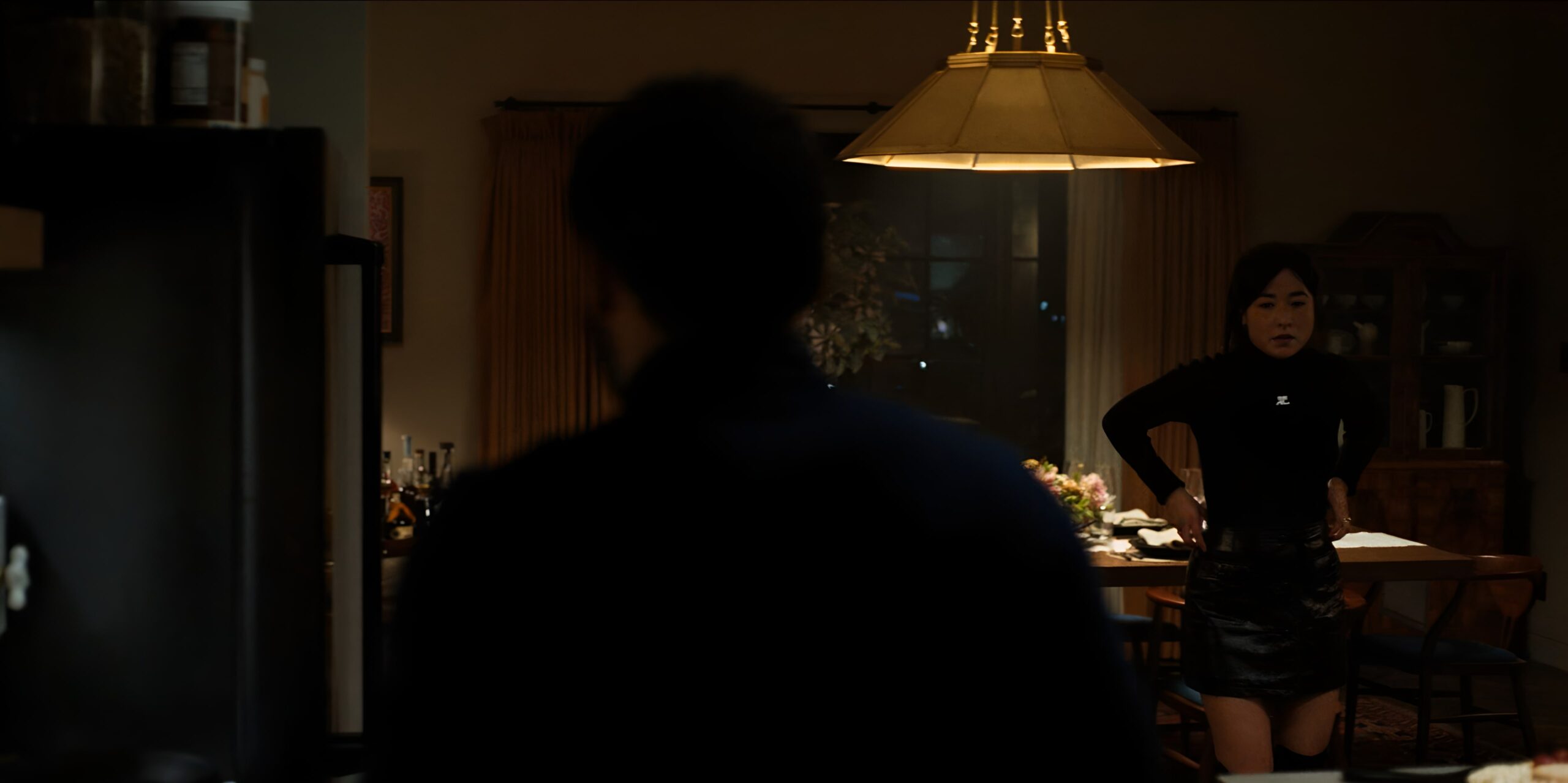 Maya Erskine in short leather skirt 5