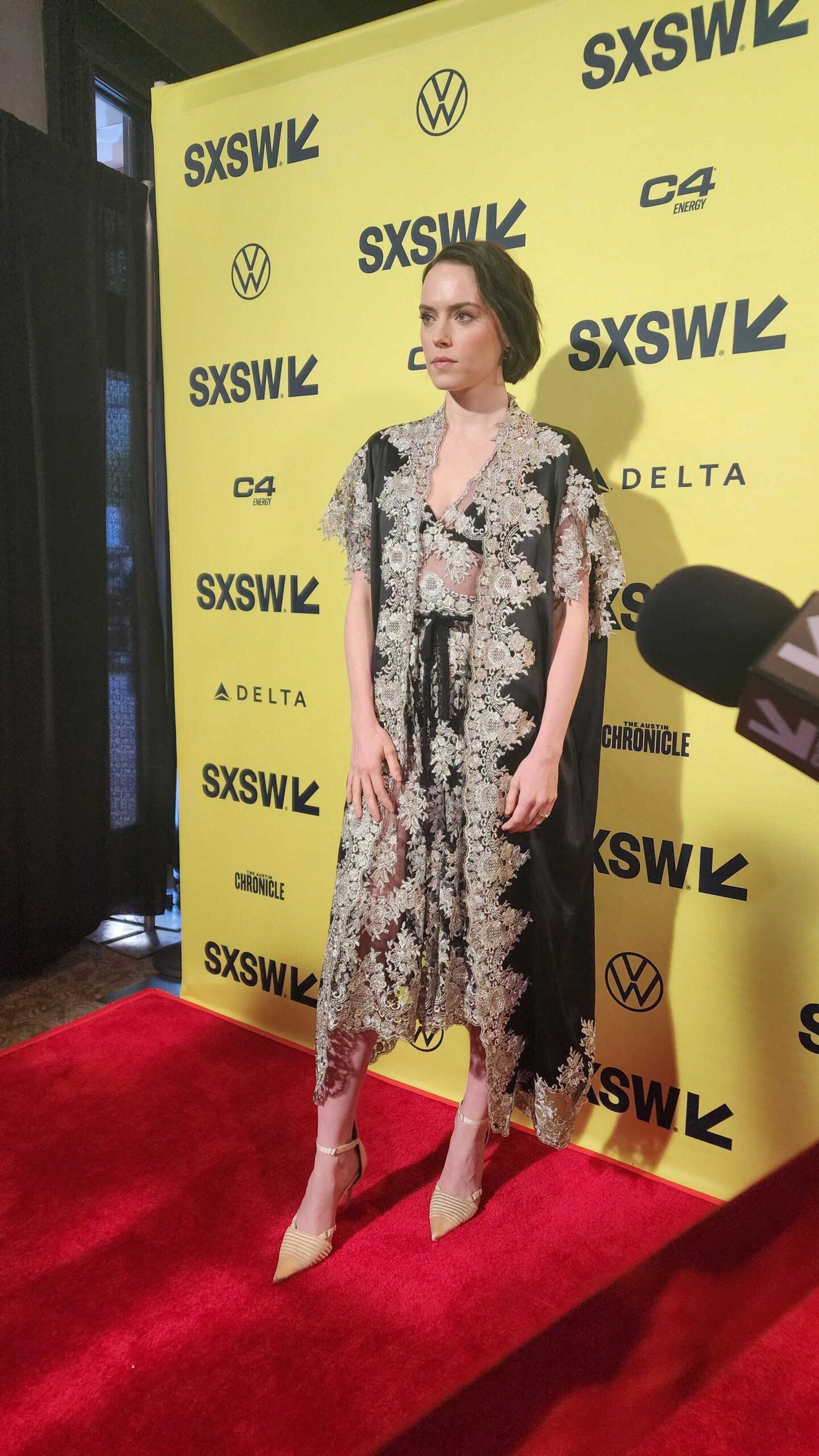 Daisy Ridley loose dress and lingerie